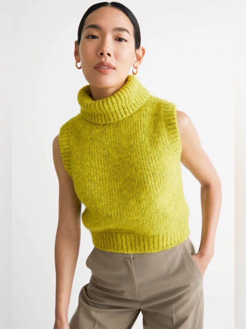 & Other Stories Turtleneck Knit Vest
